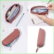 RAN PU Leather Pencil Bag Pencil Case Aesthetic Pen Case School Office Supplies
