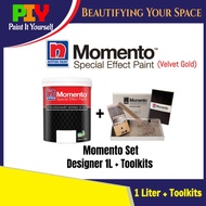 Nippon Paint Momento Set (Designer Series Velvet Gold 1L + Toolkit)