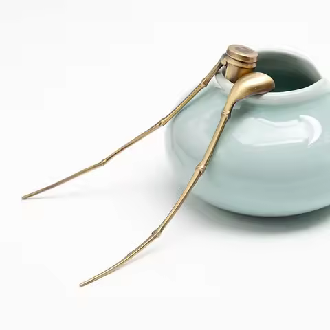 Copper Water Spoon Household Calligraphy Inkstone Accessory for Grinding Small Handmade Study Suppli