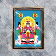 Jade Lord Painting 36x48cm in glossy fabric, genuine composite frame