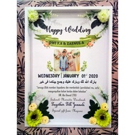 A3 Frame Box Wedding Gift With Flowers - 3D Flower Frame Wedding Gift