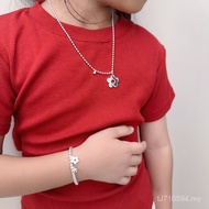 Round Bead Parent-Child Bracelet Anti-Lost Baby 999 Necklace Niche Sterling Silver New Design Bracel