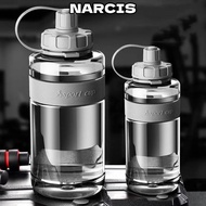 NARCIS Sports Water Bottle, Large Capacity Plastic Drinking Bottle, Outdoor 2L/1.5L/1L/0.6L with Str