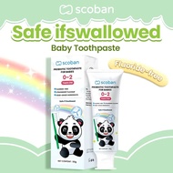 Scoban Probiotic Toothpaste For Babies (0-2 umur dalam) Safe Ifswallowed Baby Toothpaste 50g