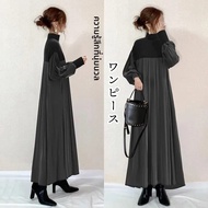 สไตล์ญี่ปุ่น 2023 ฤดูใบไม้ร่วง/ฤดูหนาวใหม่เสื้อกันหนาวSplicingถ่านสีเทาถักชุดหีบเพลงอินเทรนด์สบายๆเก