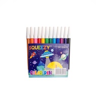 SQUELY Color Pen Marker 12 Colors Drawing Marker