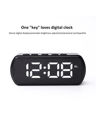 1 pieza alta definición LED portátil electrónico Reloj operado USB Enchufe o 3 AAA baterías con noche modo , Despertador , fecha , pantalla de temperatura , multi-escena solicitud como casa , oficina , estudiar con exterior