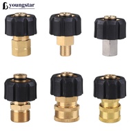YOUNGSTAR 1PC Car Pressure Washer Spray Adapter M22 14 Male To 1/4" 3/8" M22 Pressure Washer Quick C