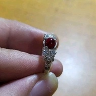 CINCIN PERAK 925GELIGA LIPAN MERAH TEMPAHAN KHAS PERMATA BATU STONE FOR RING CINCIN HIGH QUALITY GER