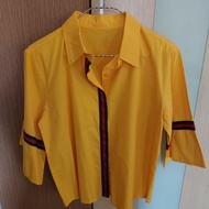 YELLOW LEMON SAILOR COLLAR BLOUSE YELLOW LEMON RUFFLE COLLAR BLOUSE