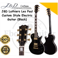 J&amp;D Luthiers Les Paul - Custom Style Electric Guitar (Black) JD-DLC-BLK