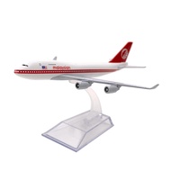Model Plane Alloy 1:400 Scale 16cm for Air Malaysia Red B747 Airlines Boeing 747 Airways Airplanes W