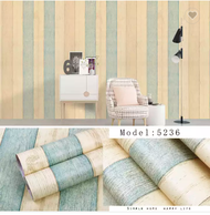 Wallpaper Dinding - Wallpaper Stiker Dinding Kamar - Walpaper Dinding Tembok Ruang Tamu Sakura Biru 