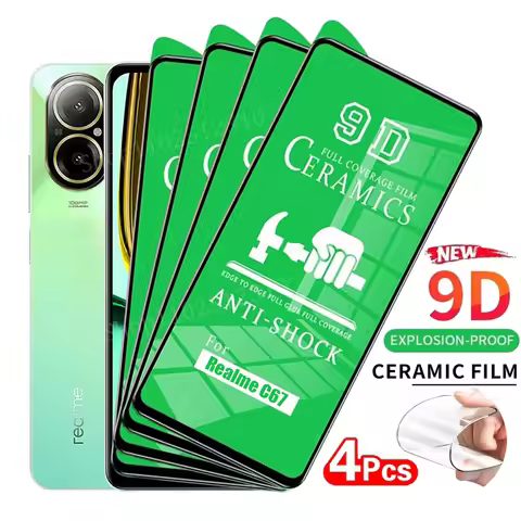 4PCS Screen Protector For Realme C67 4G C55 C53 C35 C33 C31 C30 Soft Clear Ceramic Film For Realme G