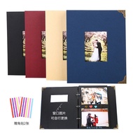 DIY Refillable Window Photo Album, 30 Sheets ,17.3 x 26 cm / 6.8 x 10.2 in Inner Pages, Handmade Fam