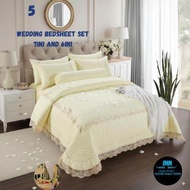 Readystock Set Cadar Pengantin Beropol Set 7 IN 1  6 IN 1 Ropol Cadar Pengantin  cadar pengantin put