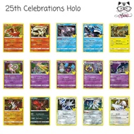 Pokemon card TCG: 25th Anniversary Celebrations Holo: Lugia/ Ho-oh/  Reshiram/ Kyogre/ Zekrom/ Mew/ 