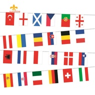 2024 Europe Countries Flag Polyester 7M 24 Countries Hanging String Flags 24 Country Teams Bunting F