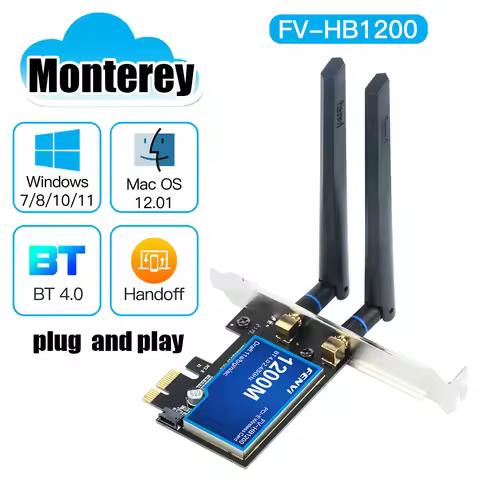Fenvi WiFi5 1200Mbps PCIe Wifi Card Dual Band 2.4G/5GHz BT4.0 802.11ac Adapter For Broadcom BCM94360