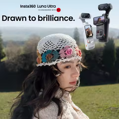 Insta360 Luna Ultra 8K Leica Pocket Camera 3-Axis Gimbal Dual Lenses Detachable OLED Screen Triple A