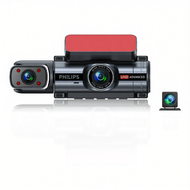 Philips | กล้องติดรถยนต์ 4K HD คู่ 360 องศา ติดตั้งไร้สาย