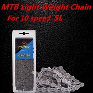 TOP TKC Bicycle Chain 116 Links MTB 10 Speed Hollow Chain with Missing Link