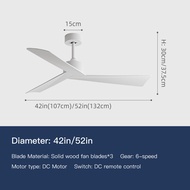 YYD52 inch energy-saving ceiling fan ABS fan blades are moisture-proof and rust proof Remote control