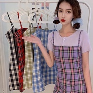 SHOP_MKL Dress Plaid Spaghetti Strap Top (No Cover) 5610