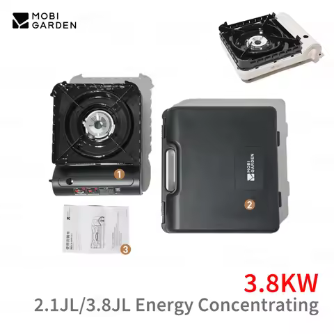 MOBI GARDEN Portable 3.8KW Dual-Purpose Outdoor Gas Stove Camping Barbecue Hiking Cooking Household 