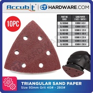 ACCUBIT TRIANGULAR SAND PAPER SIZE: 93MM | GRIT 40# 80# 120# 180# 220# 240# 280# [ 10 PIECE ]