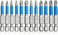 Phillips Screwdriver Bit Set, 12 Pieces Magnetic Screwdriver S2 Steel Electric Screwdriver Bits PZ1,