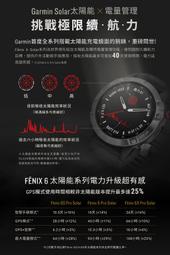 含發票公司貨Garmin fēnix 6X Pro Solar 太陽能石墨灰DLC鈦錶圈/黑色錶帶