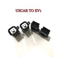 Solid type Uscar to ev1 adaptor ev1 to ev6 ev14 for bosch LS1 LS2 LS3 fuel injector connector