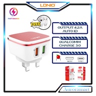 Ldnio Quick Charge Qualcomm 3.0 Fast Charging Charger Dual USB With Auto ID LDNIO Travel Charger FRE