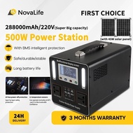 Solar Power Station 500w 288000mah Portable Power Bank with Solar Panl Generator Power Supply Charge