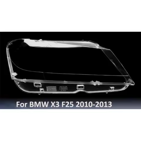 Q+ For BMW X3 F25 2010-2013 Headlight Lens Headlamp Shell Clear Cover 2PCS Set