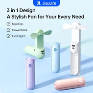 JisuLife Handheld Life 8 2000/4500mAh USB Portable Mini Fan Desk Small Fan Powerbank Flashlight Func