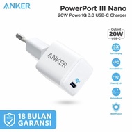Ready Stok Anker Powerport Iii Nano - Wall Charger 20W Pd - A2633 -
