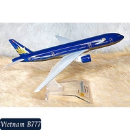 Vietnam Airlines B777 Diecast Airplane with Stand Label!