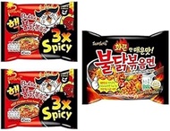 Sam Yang Samyang Buldak 3X Spicy Noodles 2 & Buldak Stirefried 1 (Pack Of 3) (420Gm) (Imported) Inst