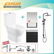 Close Coupled Design Bathroom Water Closet Toilet WC Bathroom Basin Cabinet Shower Package CWC605