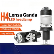 H4 LED Projector Headlight H4 Mini Projector Lens Motorcycle Car Headlight Headlamp Biled ZE5 201