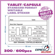 Medical Label / Medicine label sticker / Sticker Beg Ubat