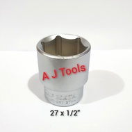 MATA 1/2" x 27 mm SOCKET WRENCH / 1/2 inch x 27mm 6point SOCKET WRENCH