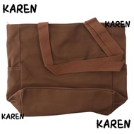 KARENGOODS Canvas Shoulder Bag, Canvas Square Shape Student Book Bag,  Large Capacity Student Bag