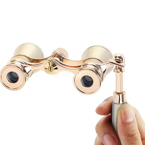 Opera Glasses Vintage Hot 3x25 Vintage Binoculars Telescope Opera Theater Glasses with Retractable H