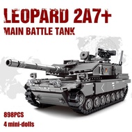 Xe Tăng Quân Sự Challenger Leopard 2A7 + Khối Xây Dựng Xe Tăng Chiến Đấu Chủ Lực Cảnh Sát Lính Gạch