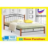 FREE SHIPPING *** METAL &amp; WOOD DOUBLE BED/QUEEN BED/BED FRAME/KATIL KAYU/KATIL BESI/BEDROOM FURNITURE/KATIL/DOUBLE BED