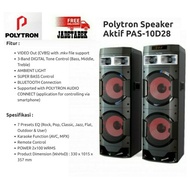 SPEAKER AKTIF POLYTRON PAS 10D28 with VIDEO OUT BLUETOOTH USB KARAOKE