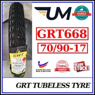 TYRE TAYAR MOTORSIKAL GRT GRT668 TUBELESS TYRE 70/90 80/90 90/80 120/70 -17 BUNGA CORSA SPORT RAIN P